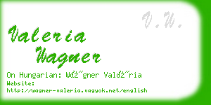 valeria wagner business card